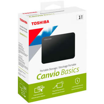 DISCO EXTERNO TOSHIBA DE 1TB CANVIO BASICS USB 3.0 TLC