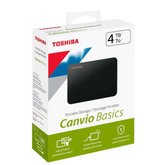 DISCO EXTERNO TOSHIBA DE 4TB CANVIO BASICS USB 3.0 TLC